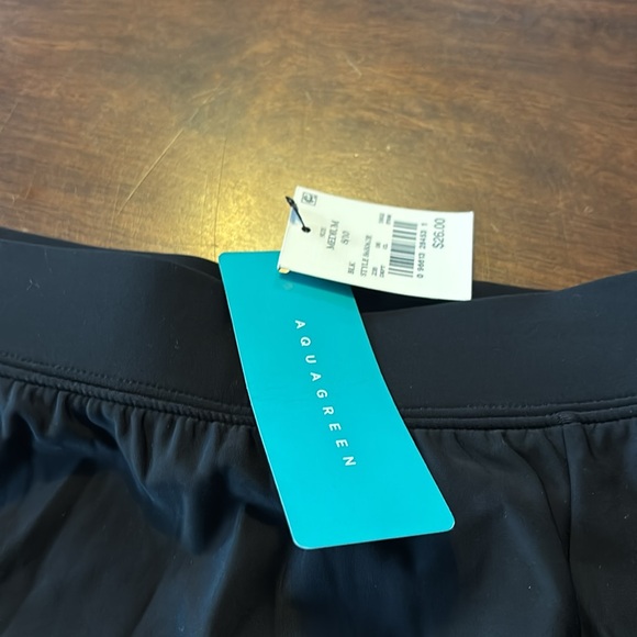 Aqua green swimwear, black swim, bottom, size medium - Picture 3 of 8